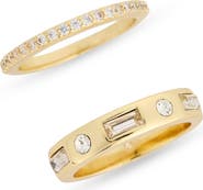 Covet Set of Two CZ Embellished Rings