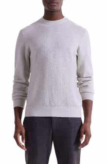Bugatchi Basketweave Stitch Merino Wool Sweater