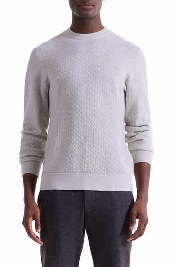 Bugatchi Basketweave Stitch Merino Wool Sweater