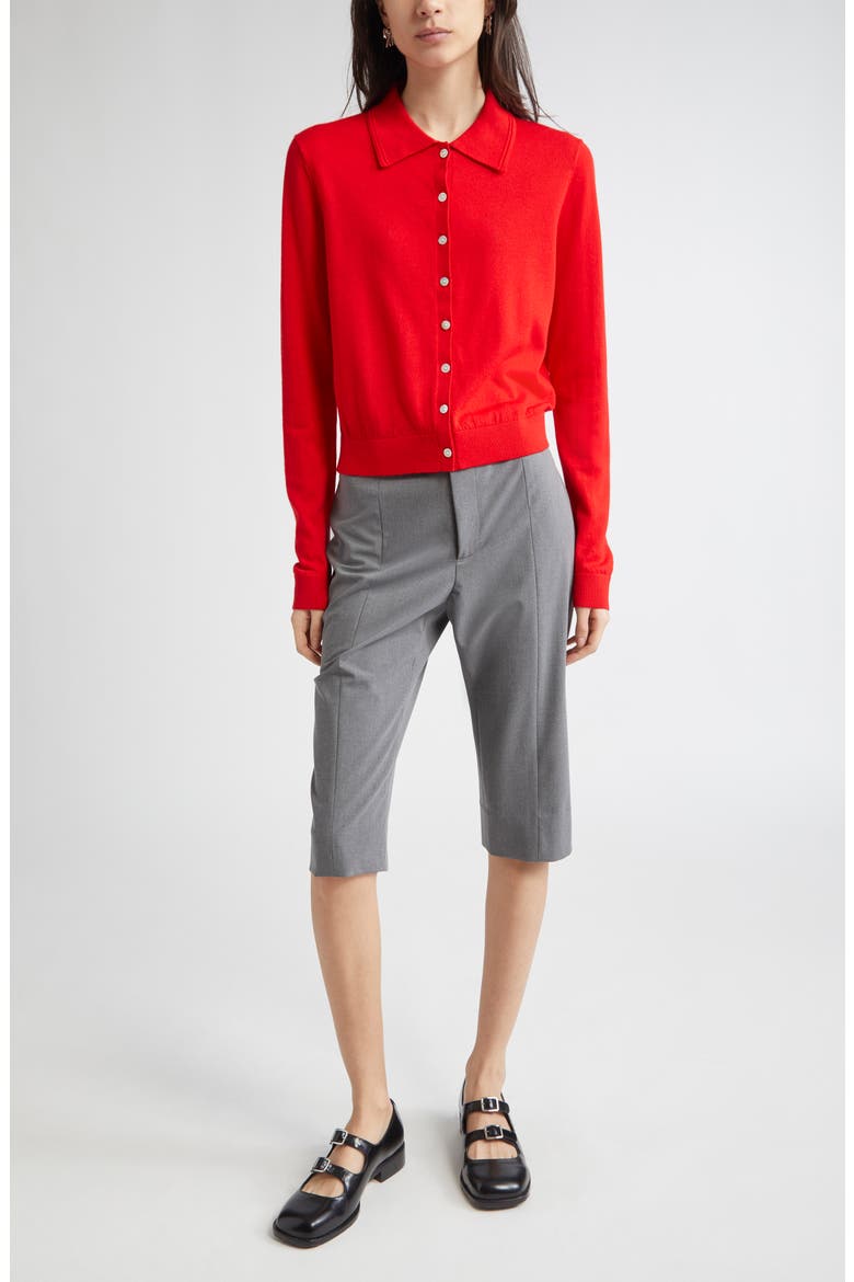 Summers Merino Wool Cardigan, Alternate, color, RED
