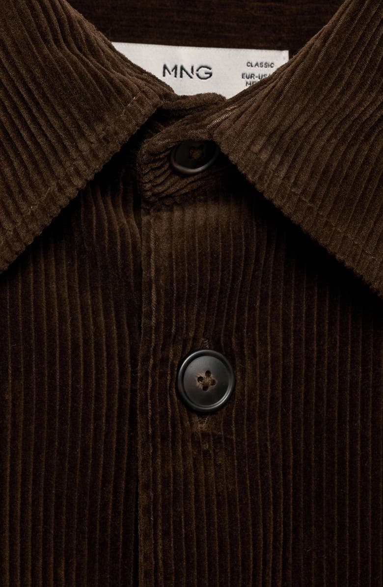 MANGO Regular Fit Corduroy Overshirt, Alternate, color,