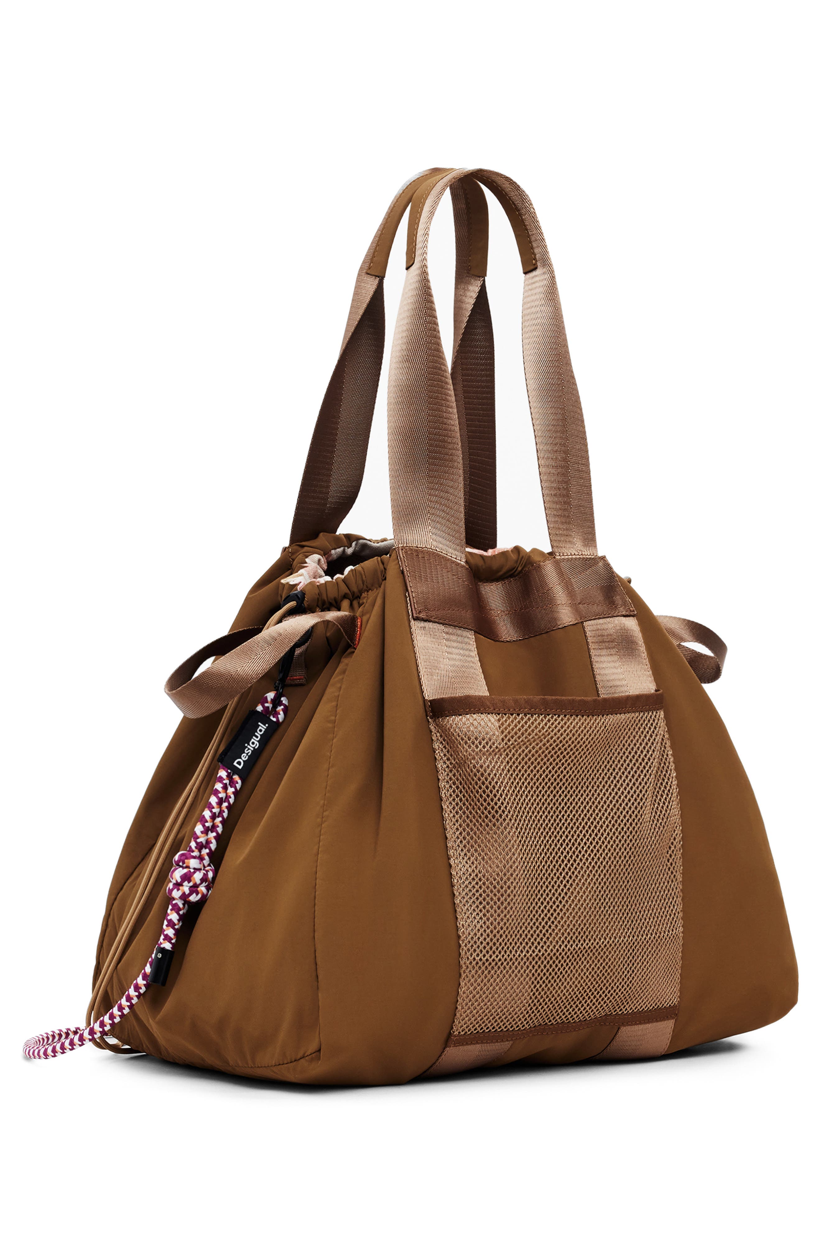 Desigual Nylon Shopper, Alternate, color, Medium Brown