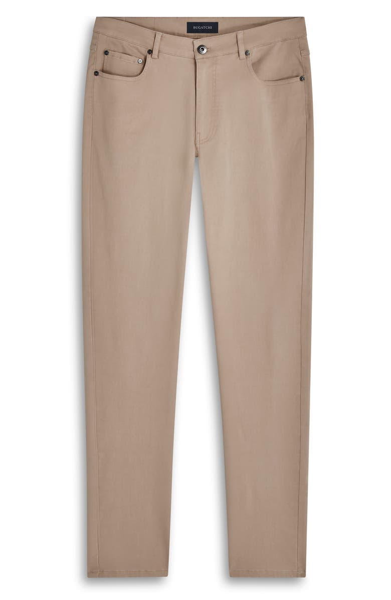 Bugatchi Preston Straight Leg Five Pocket Pants, Alternate, color, Beige