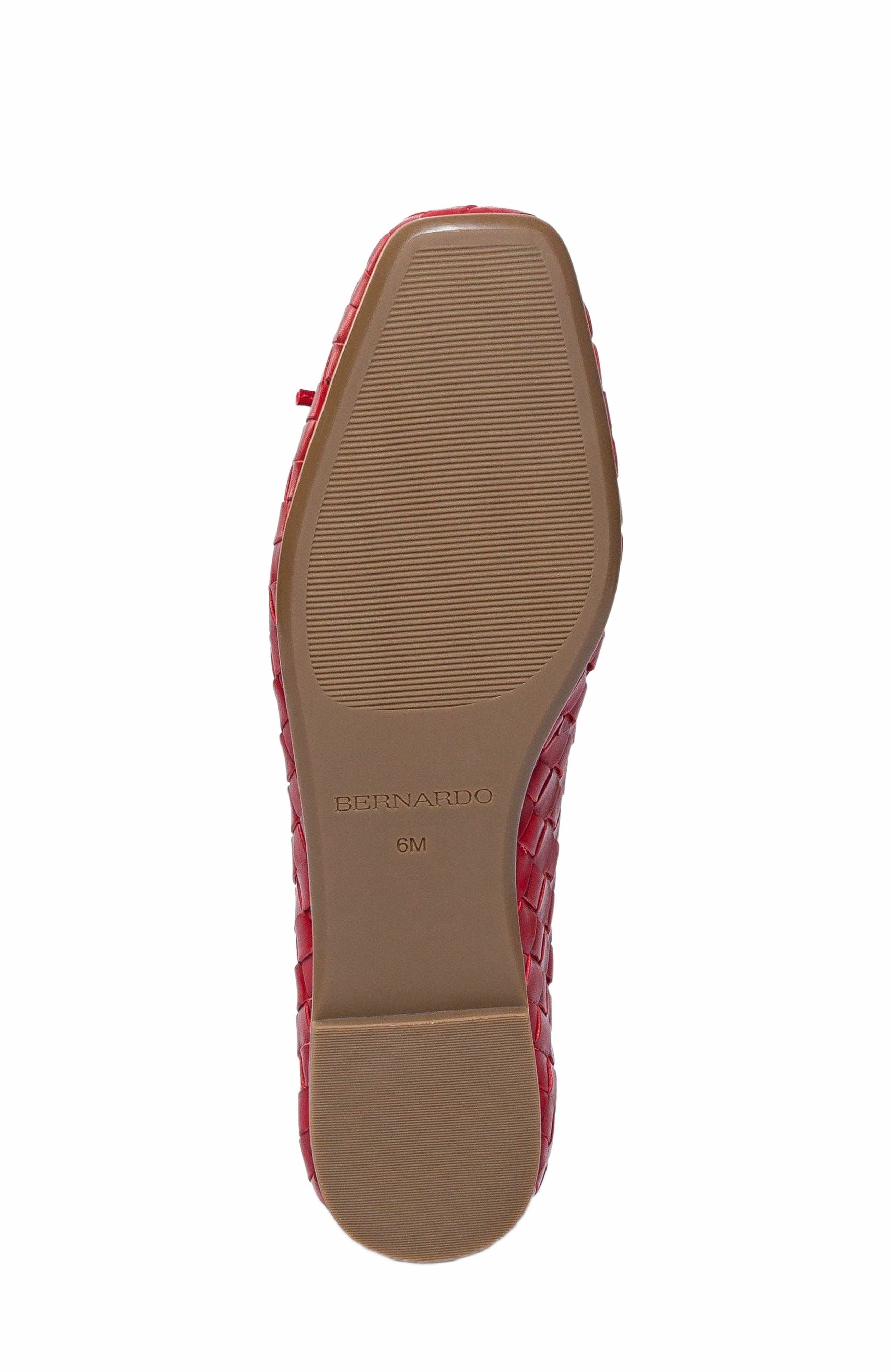 Bernardo Footwear Gwynn Woven Ballet Flat, Alternate, color, Red