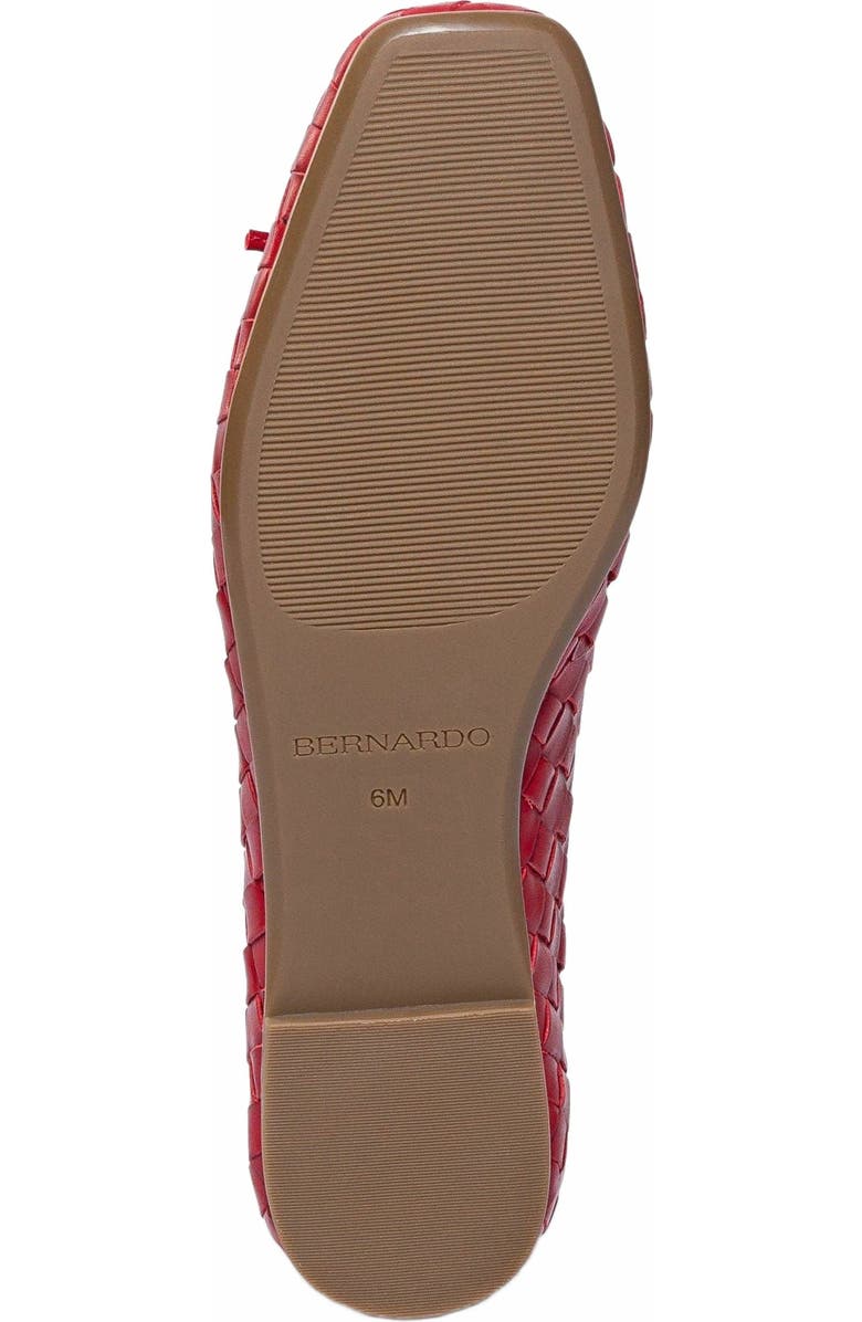 Bernardo Footwear Gwynn Woven Ballet Flat, Alternate, color, Red