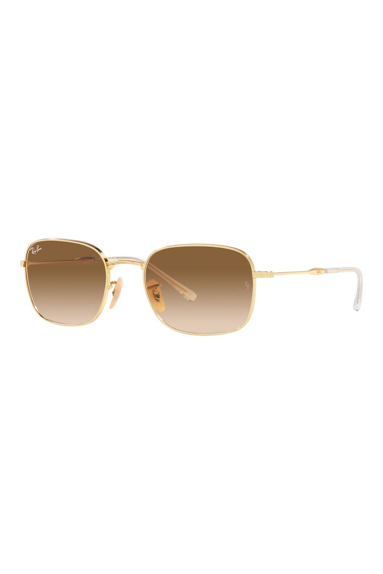 57mm Gradient Pillow Sunglasses, Alternate, color, GOLD FLASH