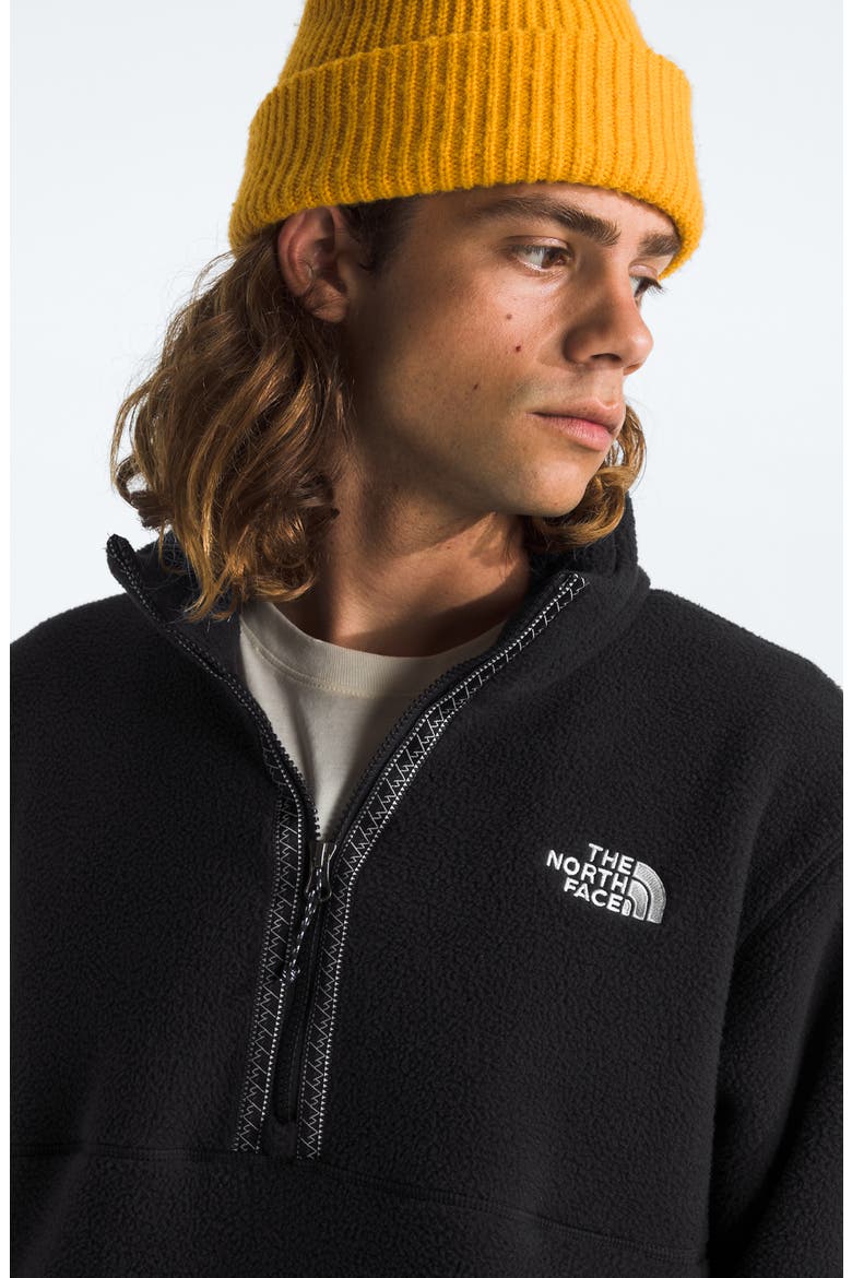 Fleeski Zip Fleece Pullover, Alternate, color, TNF BLACK/ TNF BLACK