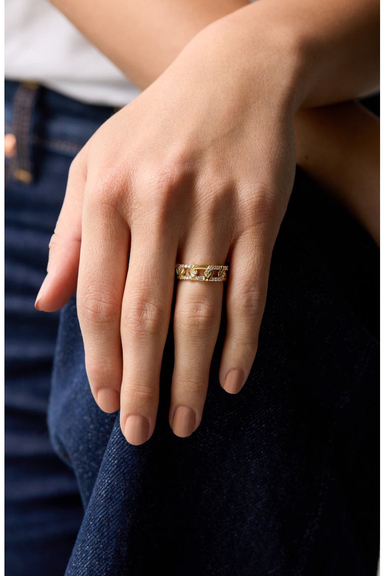 Varda Diamond Stackable Band Ring (Nordstrom Exclusive), Alternate, color, 18K YELLOW GOLD