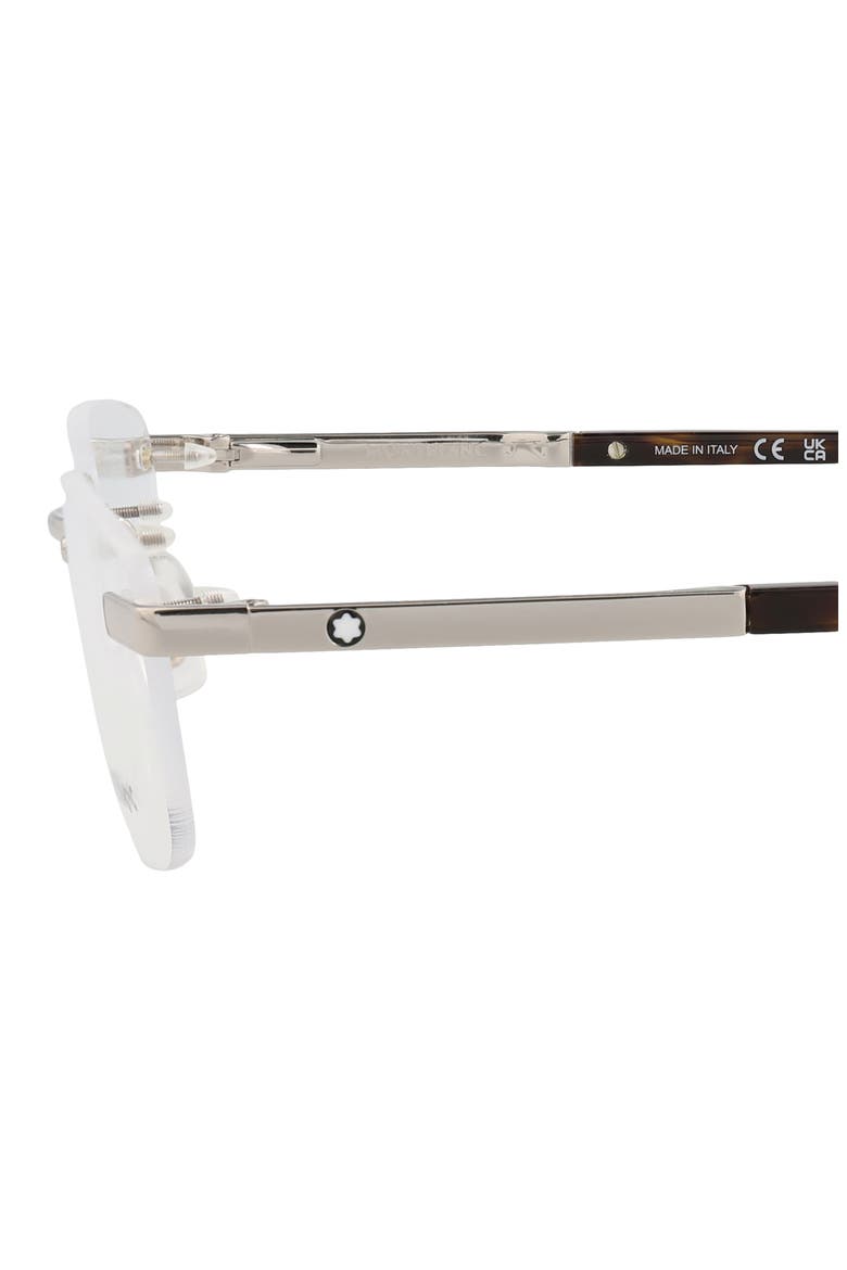 59mm Rimless Rectangular Sunglasses, Alternate, color, SILVER SILVER TRANSPARENT