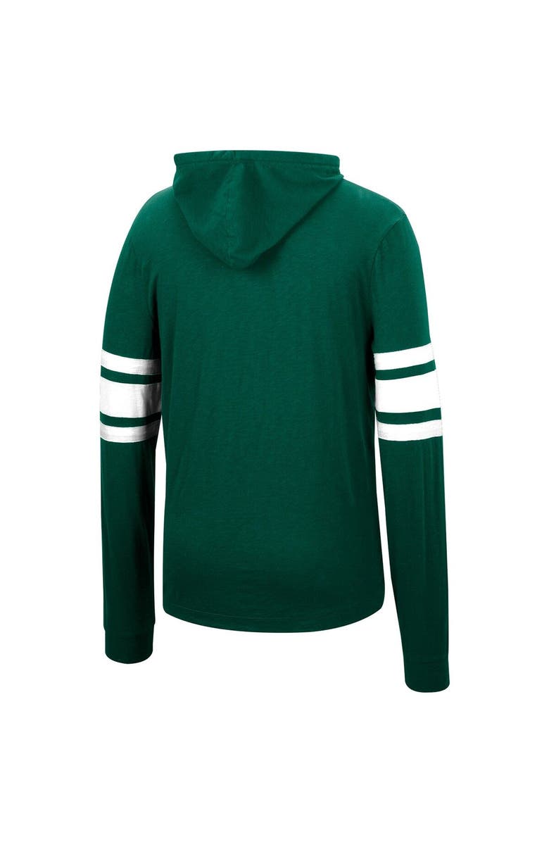 COLOSSEUM Men's Colosseum Green Michigan State Spartans Lebowski Hoodie Long Sleeve T-Shirt, Alternate, color, 