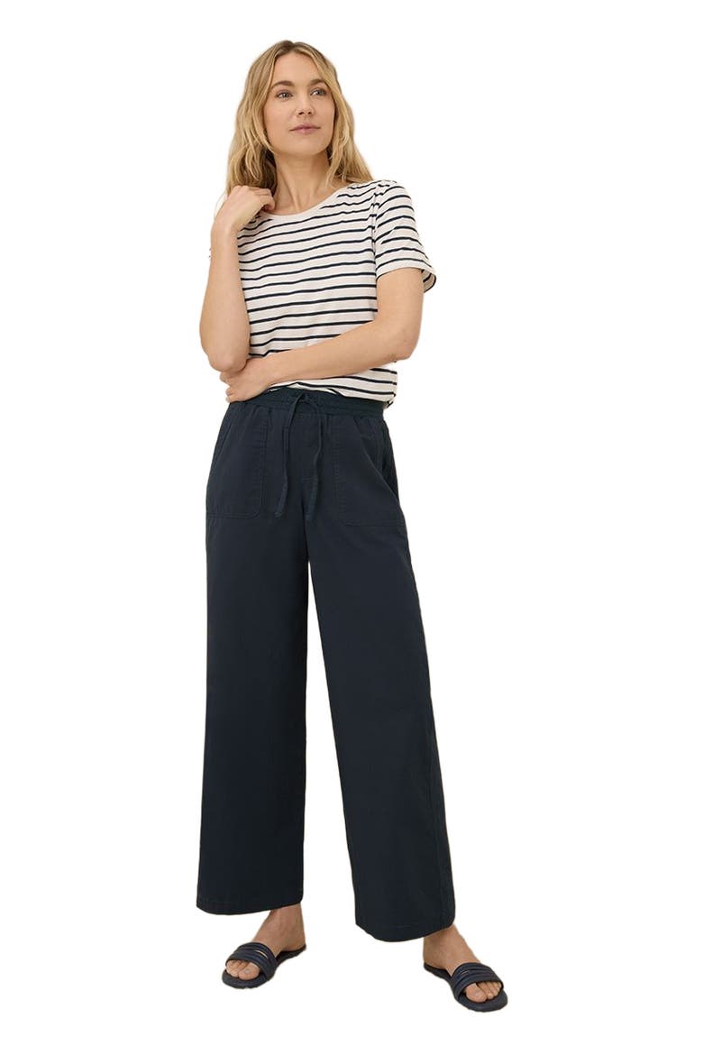 Organic Cotton Monterey Poplin Wide Leg, Main, color, Midnight Blue