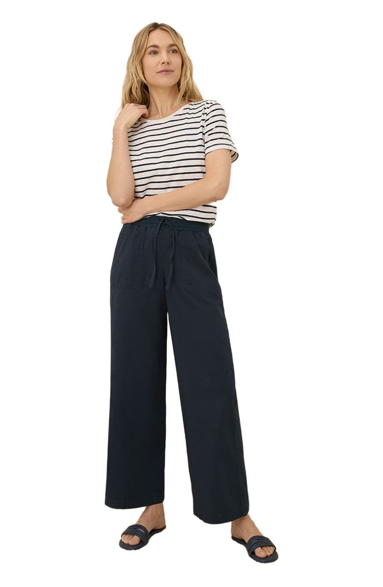Pact Organic Cotton Monterey Poplin Wide Leg, Main, color, Midnight Blue