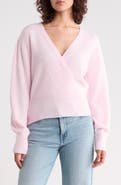 Madden Girl Surplice V-Neck Pullover Sweater
