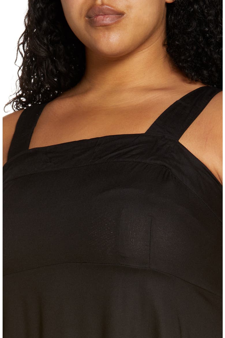 Sleeveless Tiered Maxi Dress, Alternate, color, RICH BLACK