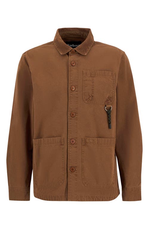 Barbour Bowland Cotton Canvas Chore Coat In Brown