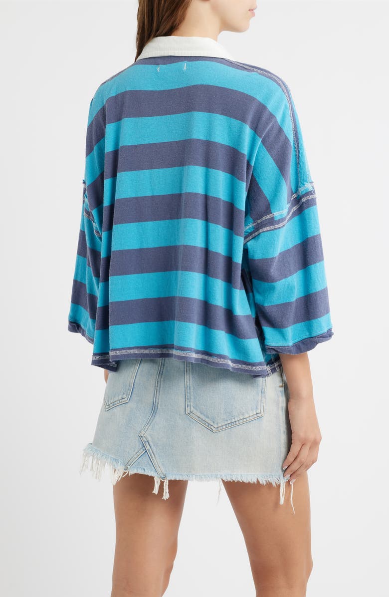 Free People Auggie Stripe Top, Alternate, color, Night Shadow/ Tropica