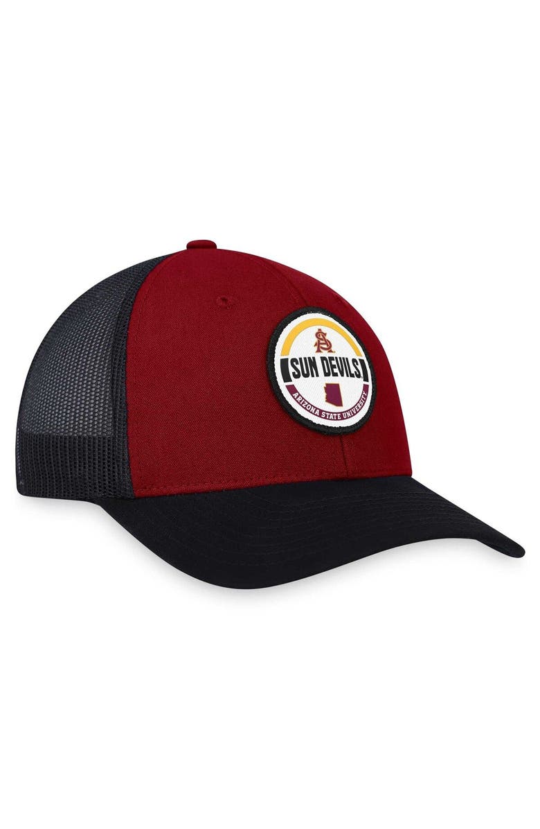 TOP OF THE WORLD Men's Top of the World Maroon Arizona State Sun Devils Trey Trucker Adjustable Hat, Alternate, color, 
