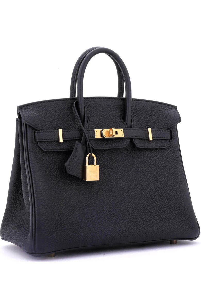 Pre-Owned Hermes Birkin Handbag Black Togo with Gold Hardware 25, Alternate, color,
