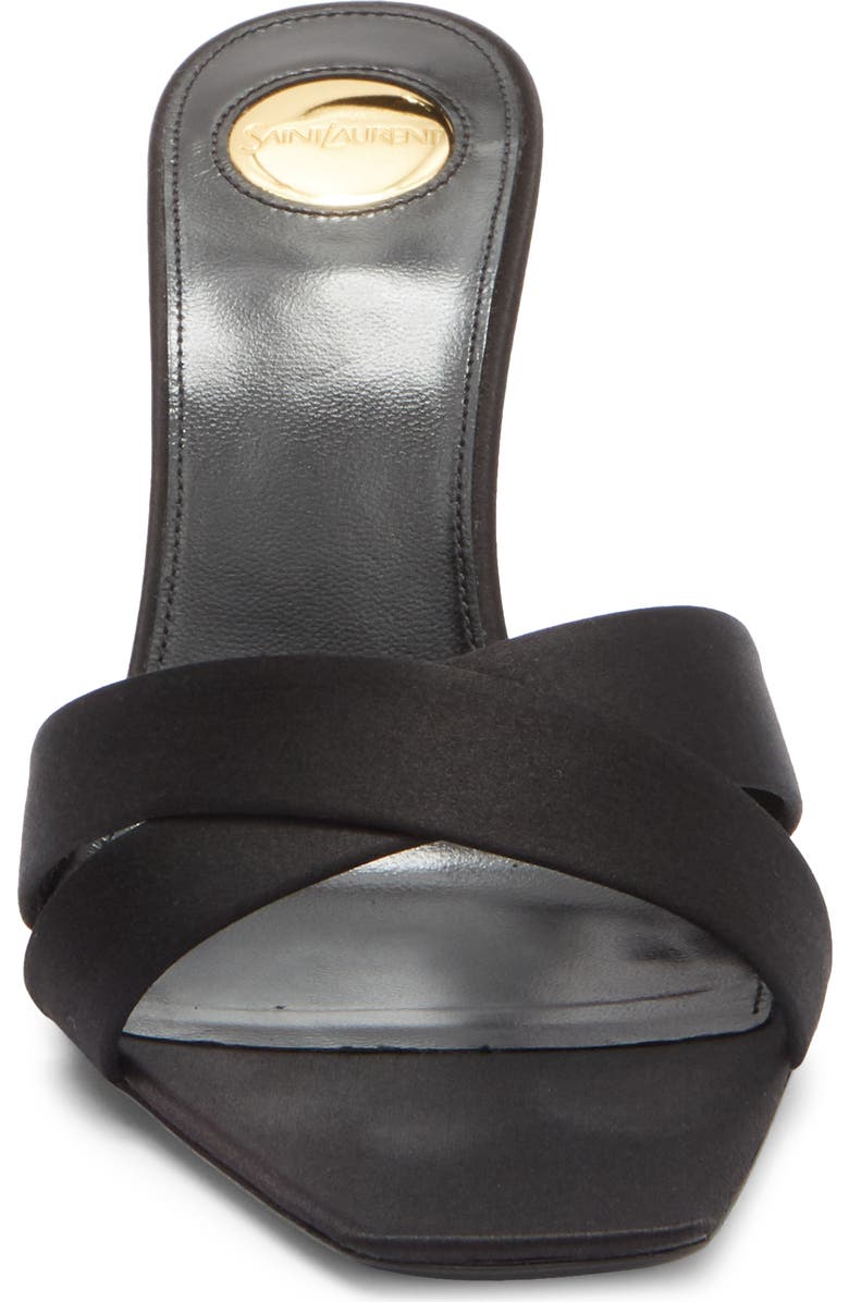 Saint Laurent Opyum Slide Sandal, Alternate, color, Noir