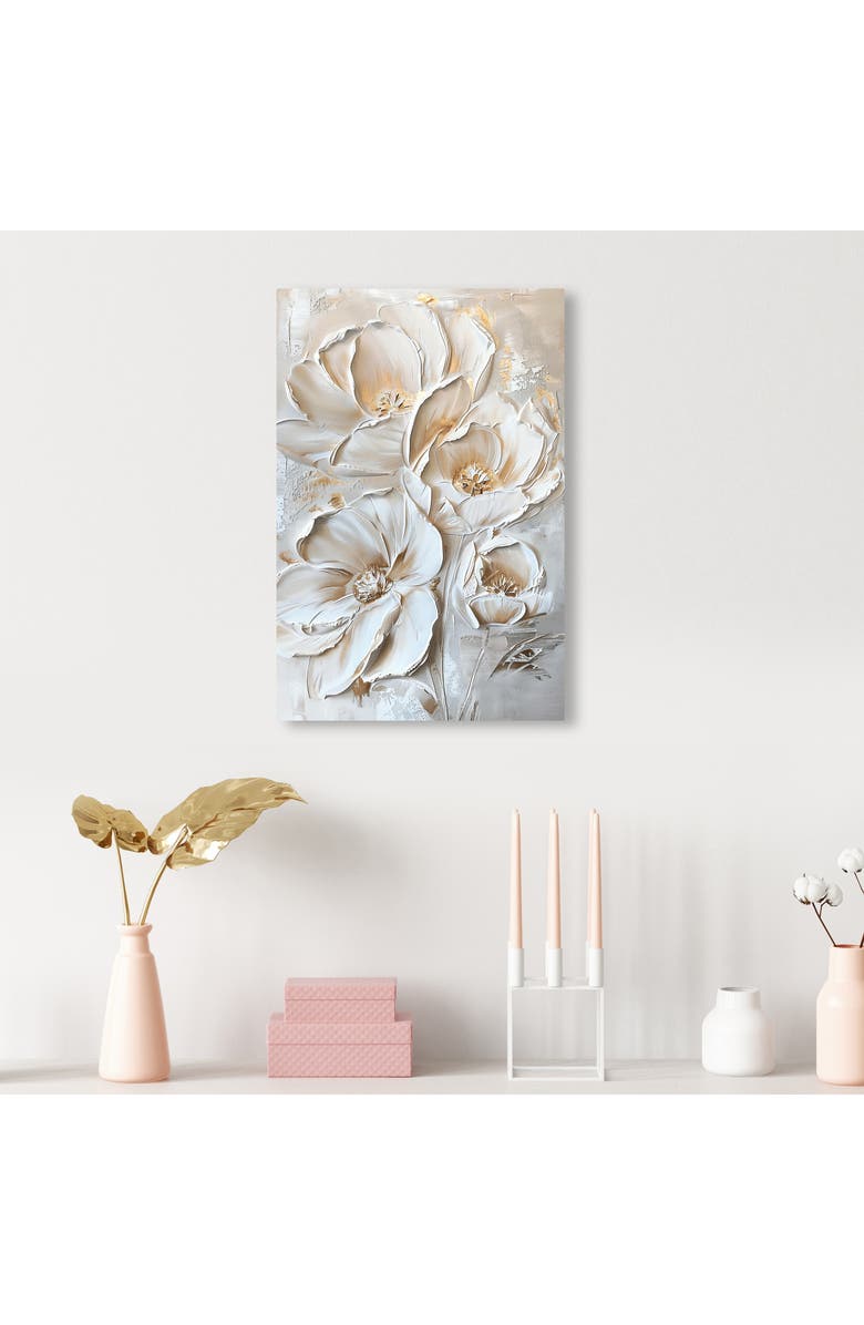 Wynwood Studio Lush Floral Canvas Wall Art, Alternate, color, White