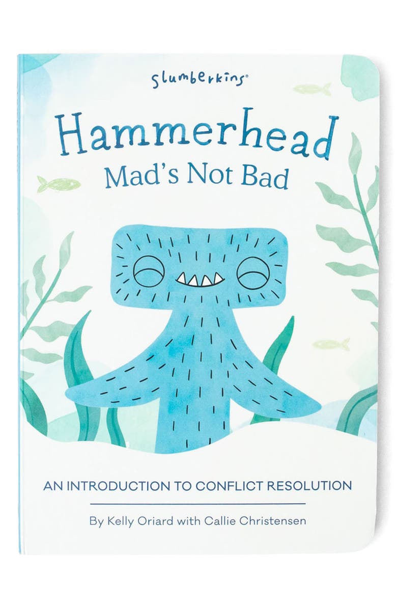 Slumberkins Hammerhead Shark Stuffed Animal & 'Hammerhead' Board Book, Alternate, color,