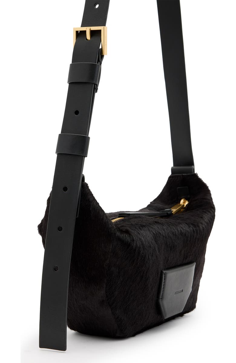 AllSaints Madea Luxury Genuine Calf Hair Crossbody Bag, Alternate, color,