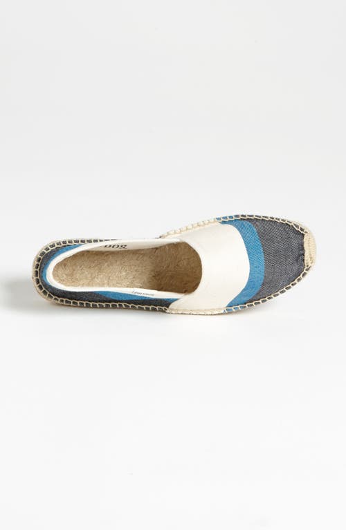 Soludos Colorblock Slip-on In Grey Blue Natural