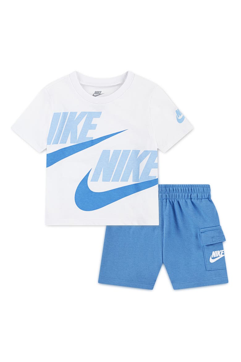 Logo Tee & Cargo Shorts 2-Piece Set, Main, color, UAVBLUE BE