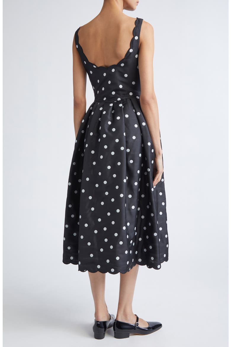 Polka Dot Sleeveless Midi Cocktail Dress, Alternate, color, QUILTED DOTS