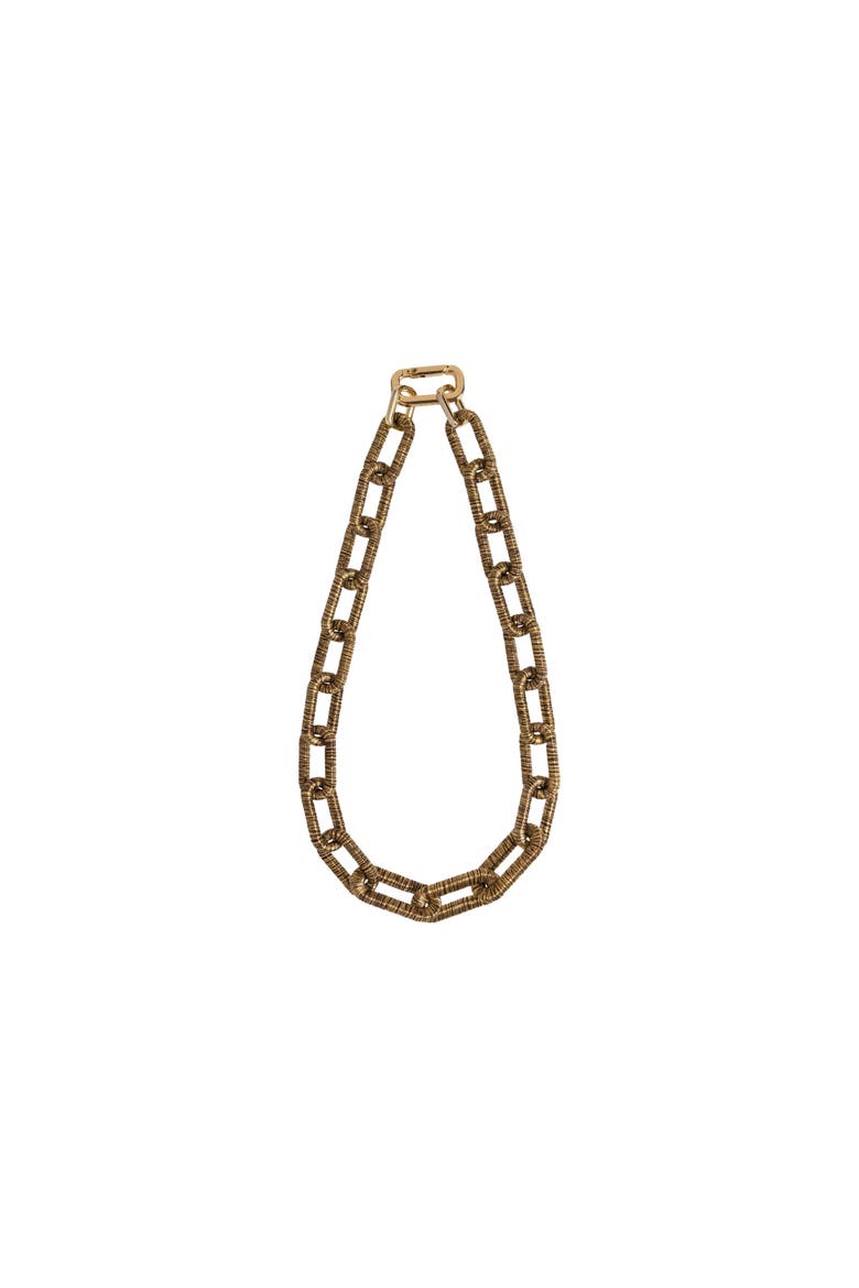 Catena Rectangular Necklace Antique Gold, Alternate, color, Antique Gold