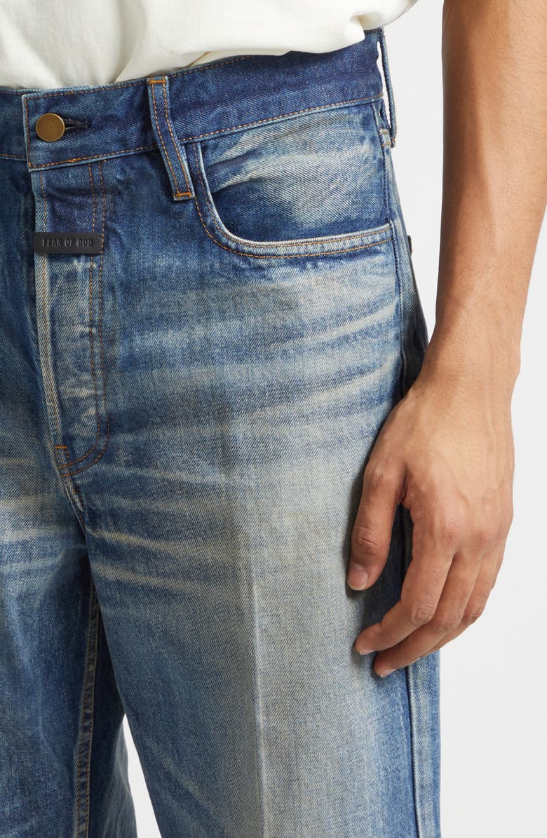 Fear of God 70s Relaxed Bootcut Jeans, Alternate, color, Mid Indigo