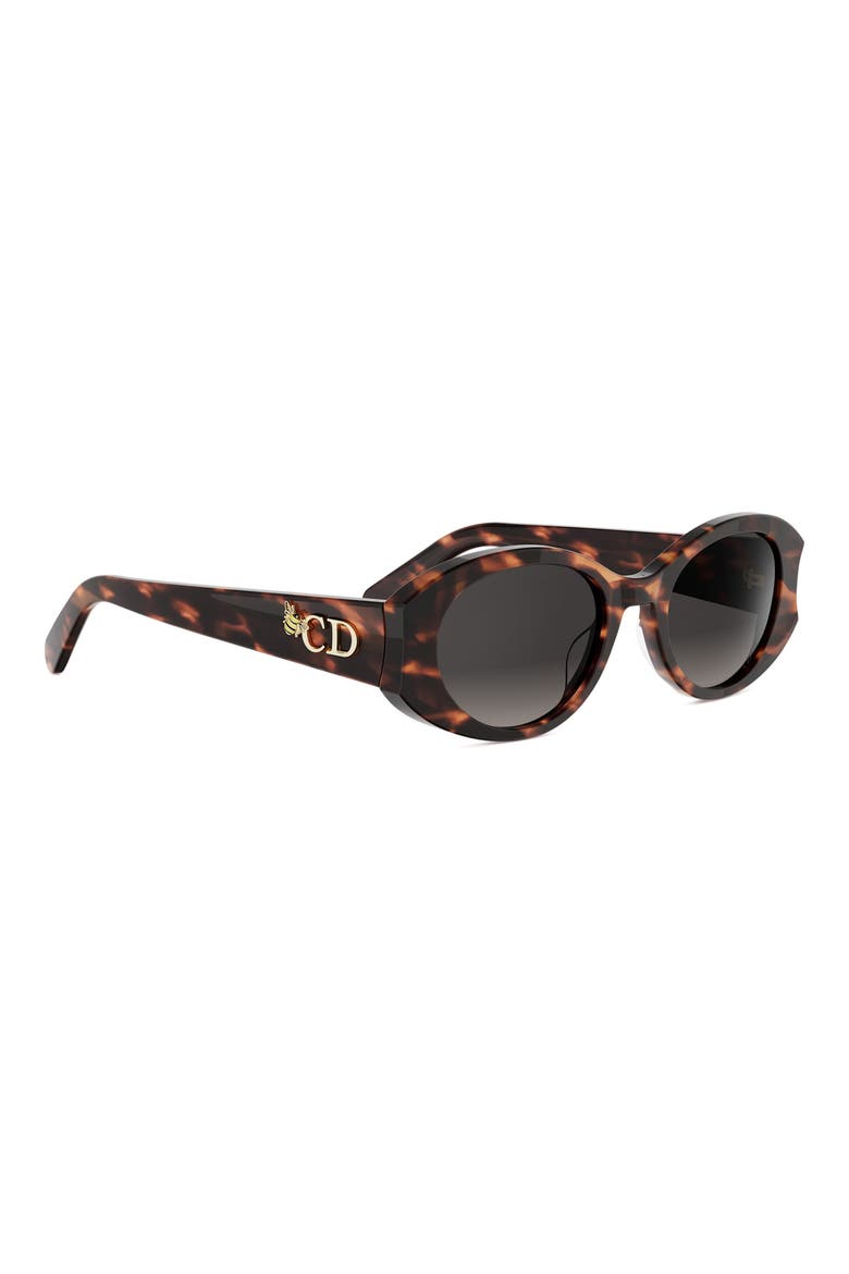 Glow B3I Gradient Oval Sunglasses, Alternate, color, RED HAVANA / GRADIENT SMOKE
