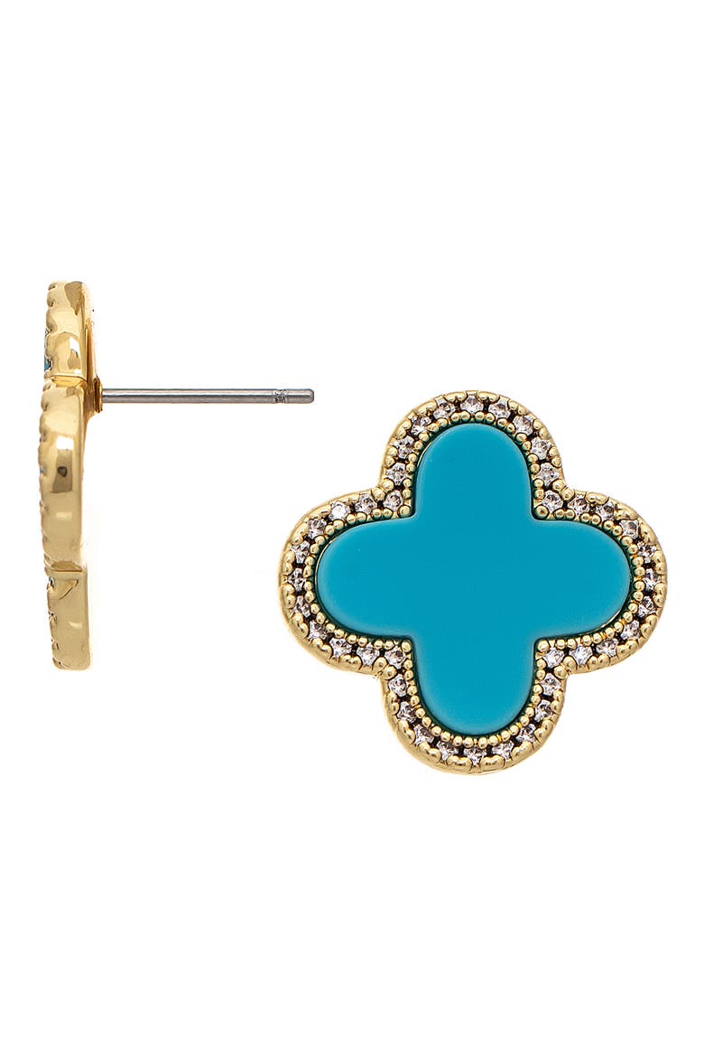 Turquoise Flower Stud Earrings, Main, color, TURQUOISE