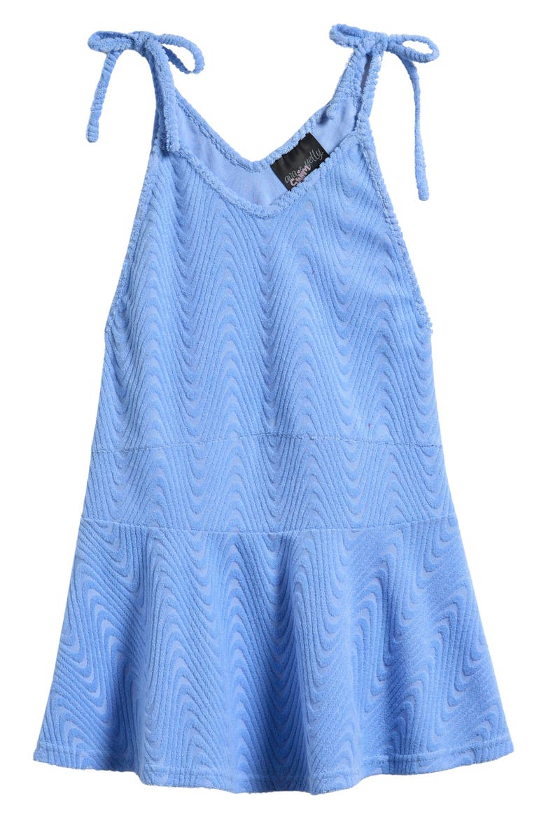 Kids' Jacquard Terry Cover-Up Sundress, Main, color, BLUE