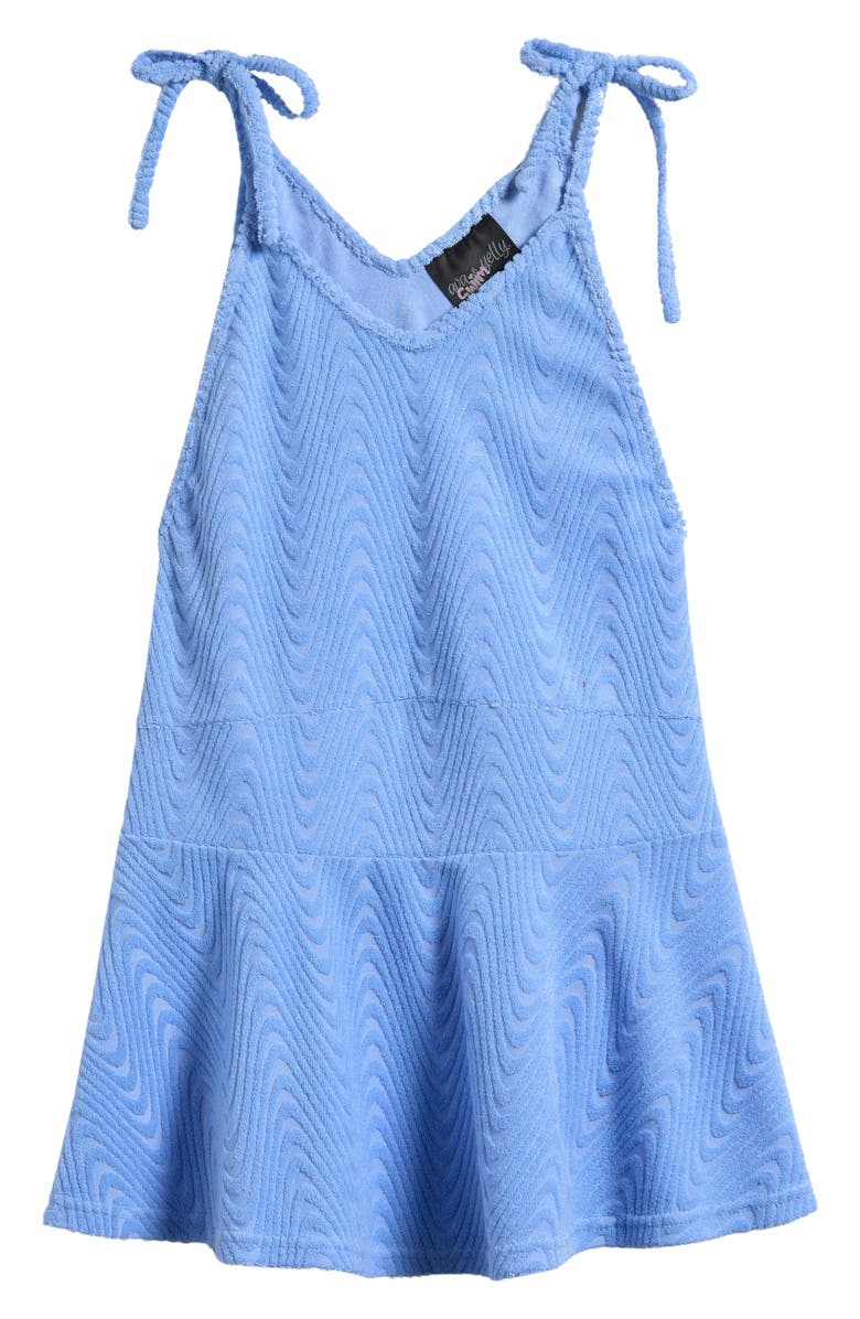 Ava & Yelly Kids' Jacquard Terry Cover-Up Sundress, Main, color, Blue