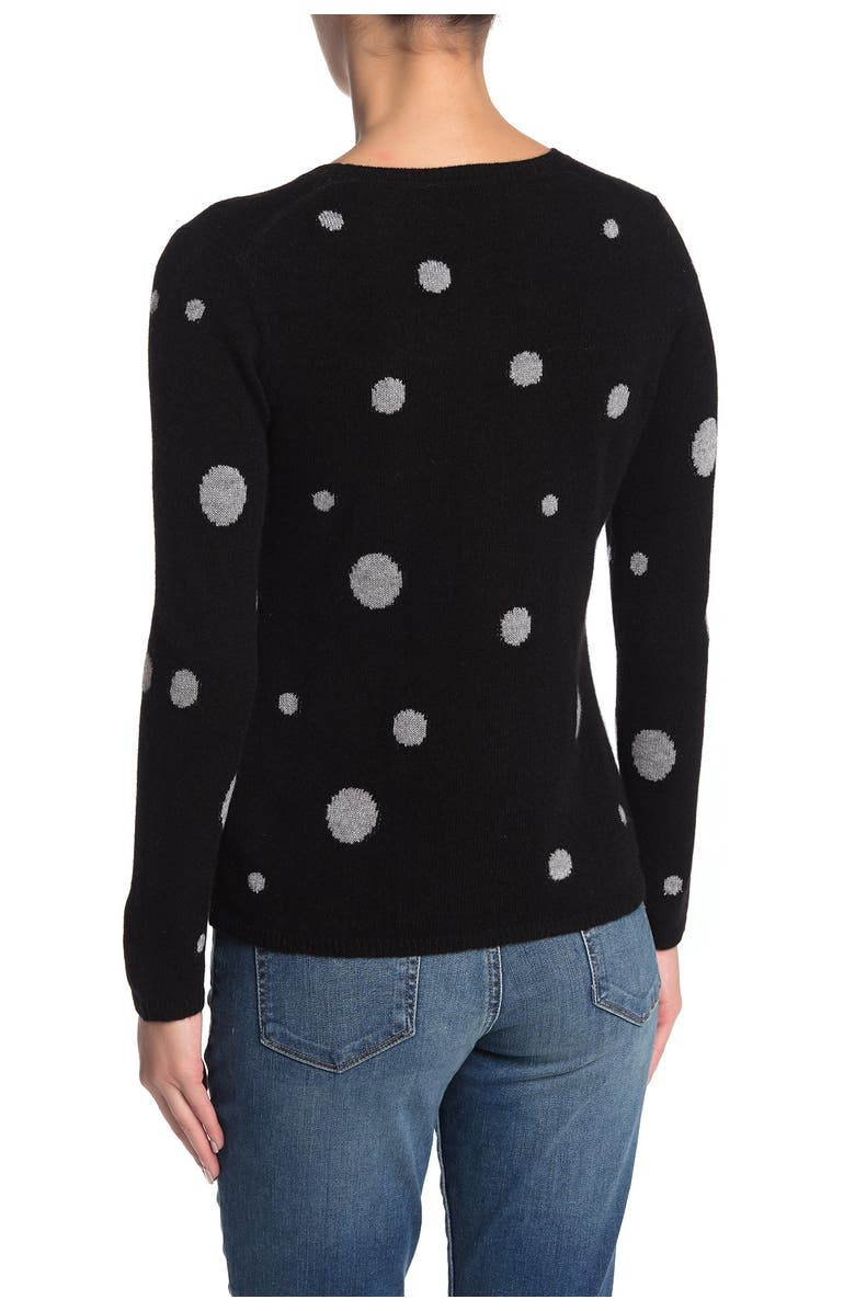 QUINN Sparkle Polka Dot Cashmere Sweater, Alternate, color,