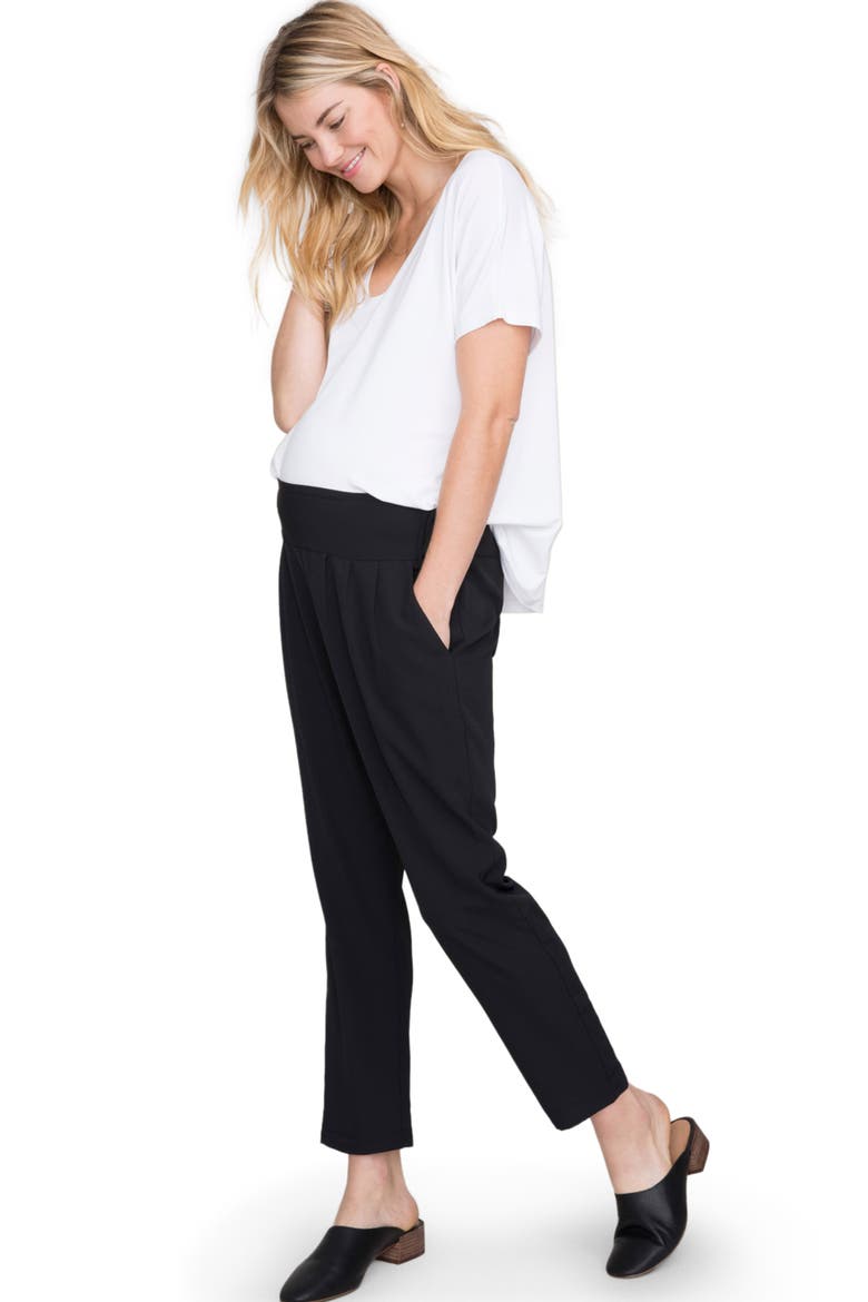 The Perfect Vee Maternity T-Shirt, Alternate, color, WHITE