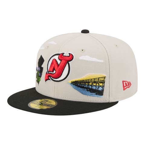 Men's New Era Tan/Black New Jersey Devils Localized City Icon 59FIFTY Fitted Hat