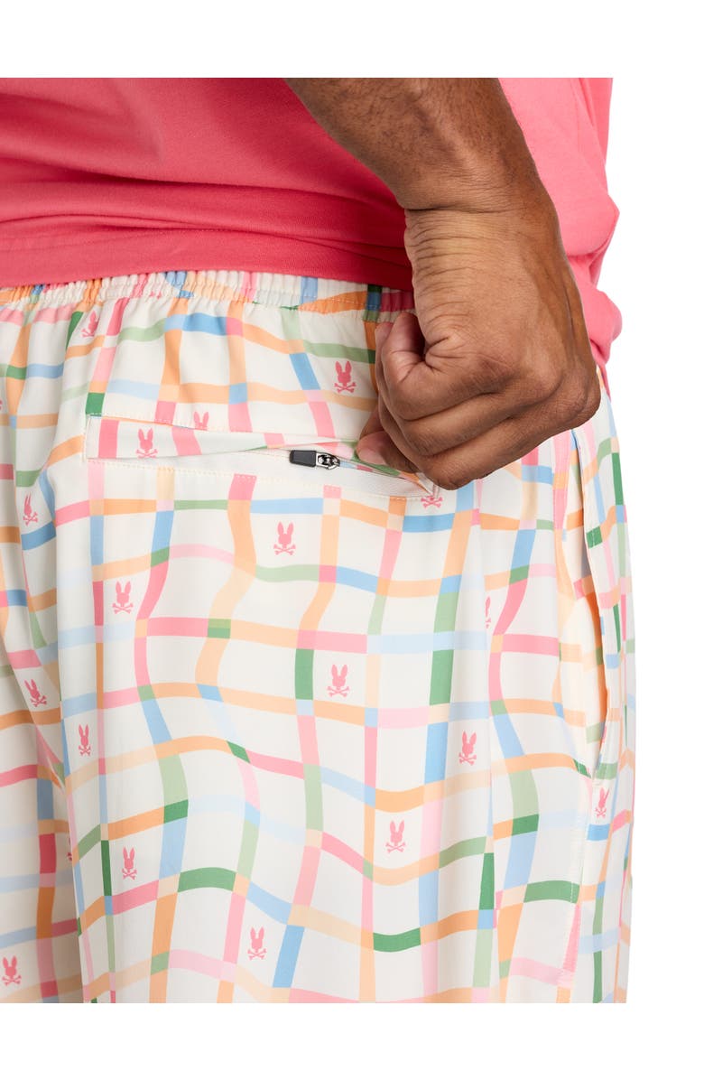 Psycho Bunny Big & Tall Atlas All Over Patterned Swim Trunks, Alternate, color, Pristine