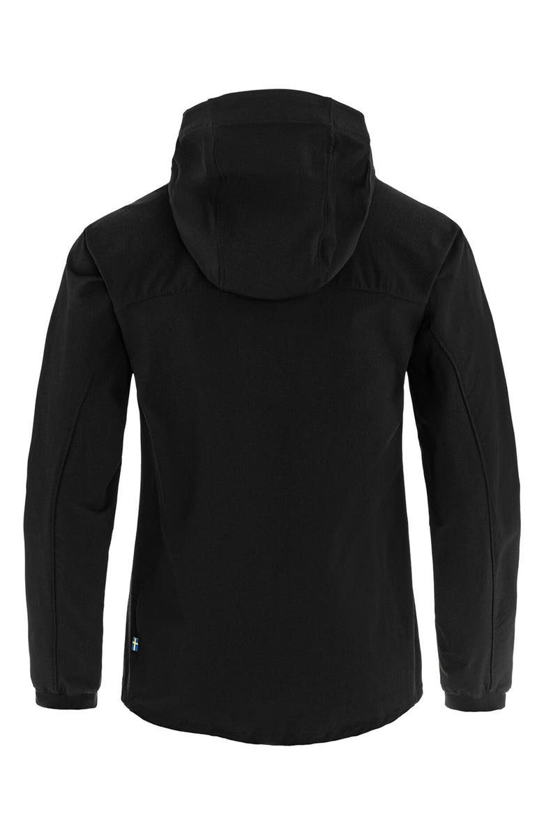 Fjällräven Bergtagen G-1000 Water Resistant Hooded Jacke, Alternate, color, Black