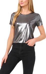 CeCe Metallic Shine T-Shirt