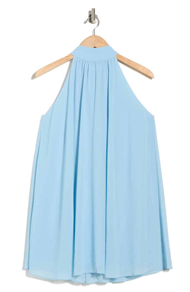 Alice + Olivia Corine Halter Minidress, Main, color, Mineral Blue