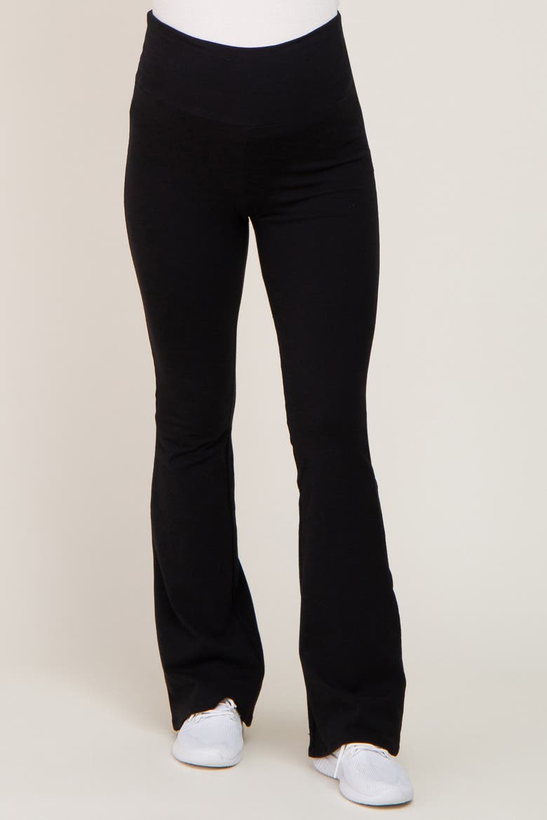 Flared Leggings, Alternate, color, Black
