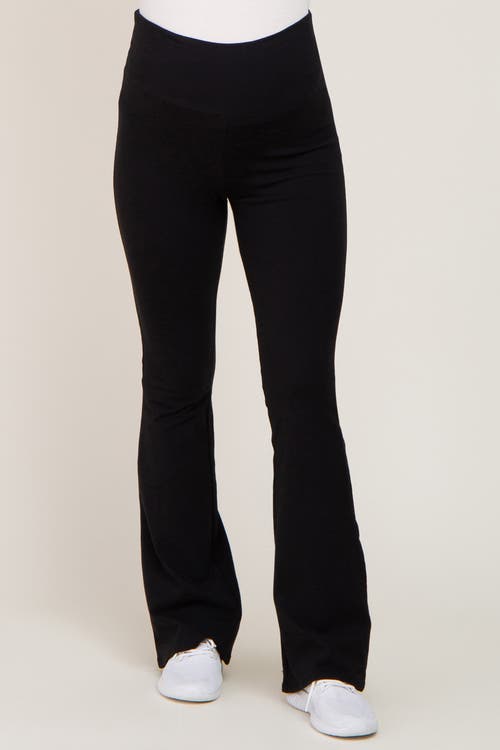 Pinkblush Flared Leggings In Black