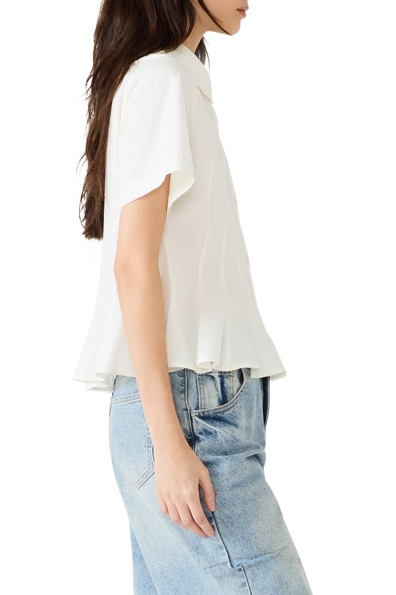 Porter Pleat Button-Up Shirt, Alternate, color, WHITE