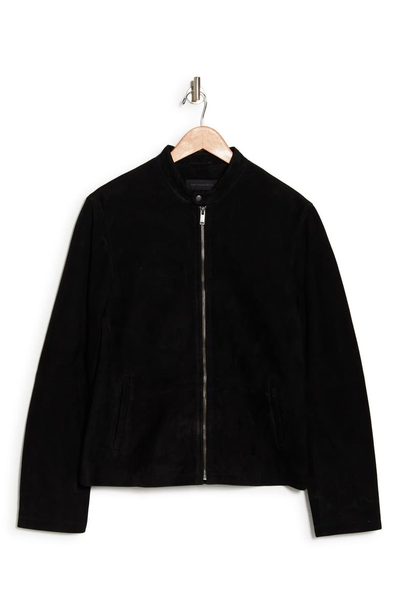John Varvatos Suede Racer Jacket, Alternate, color, 