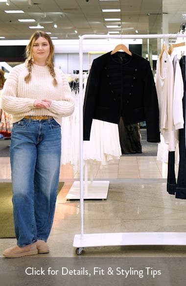 美品　NILI LOTAN ヴァージンフリースウールミリタリージャケットUS4黒 Nili Lotan Joni Virgin Wool Military Jacket | Nordstrom