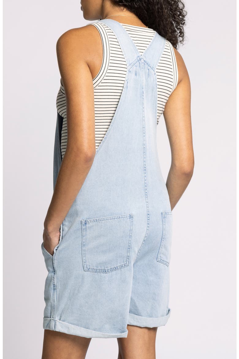 Connor Short Denim Overalls, Alternate, color, ISLA WASH
