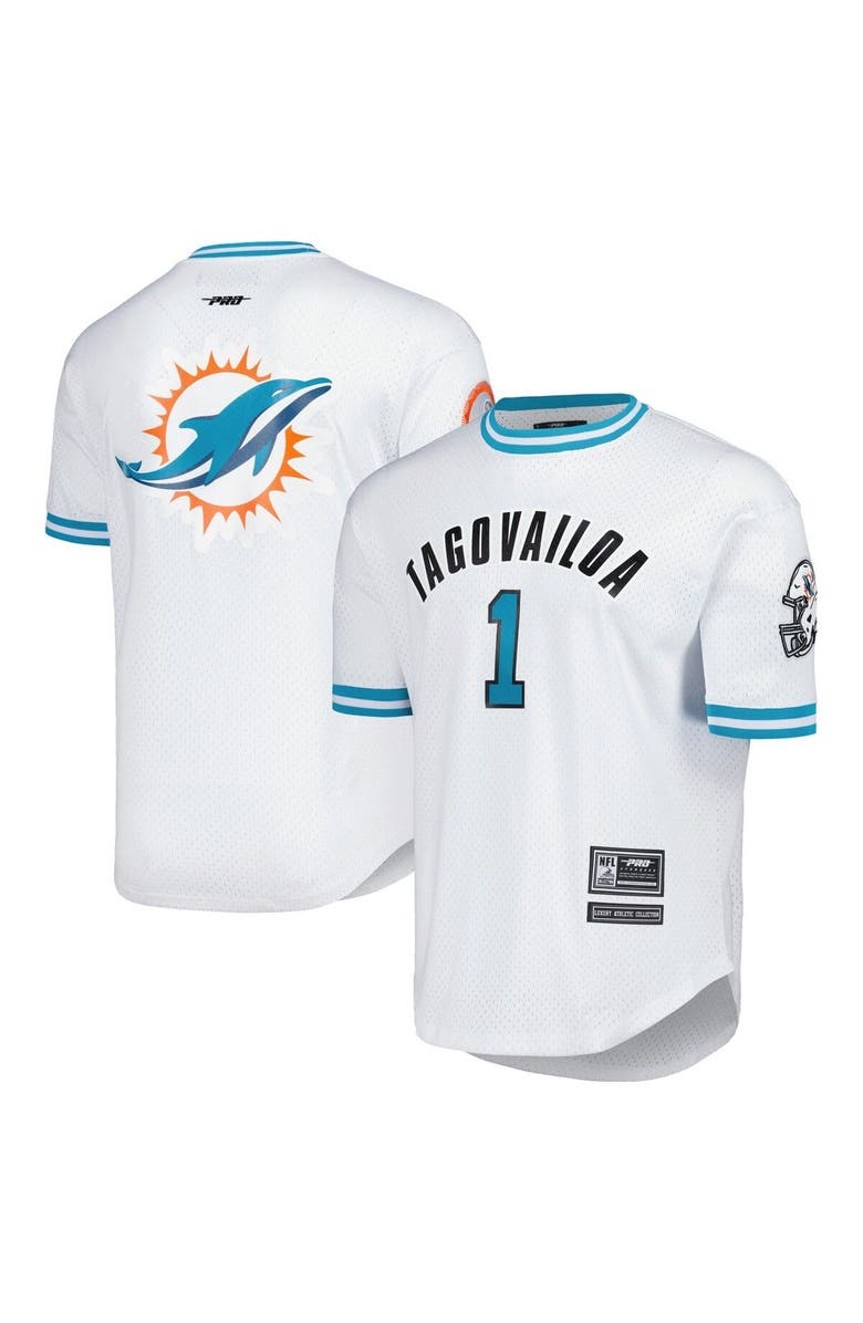 PRO STANDARD Men's Pro Standard Tua Tagovailoa White Miami Dolphins Player Name & Number Mesh T-Shirt, Main, color,