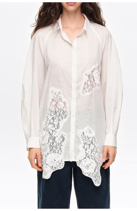 Lace Hem T-Shirt